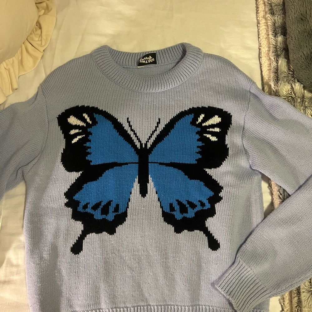 Blue Butterfly Sweater